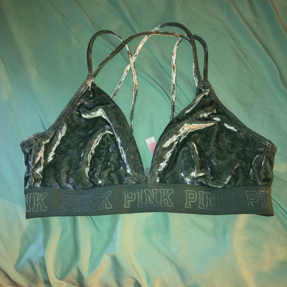 PINK velvet bralette